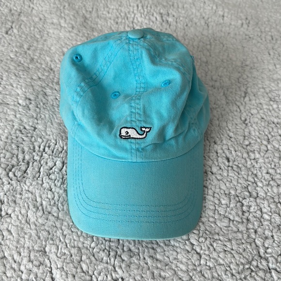 Vineyard Vines Accessories - Vineyard Vines light blue aqua teal adjustable hat w/ white embroidered whale
